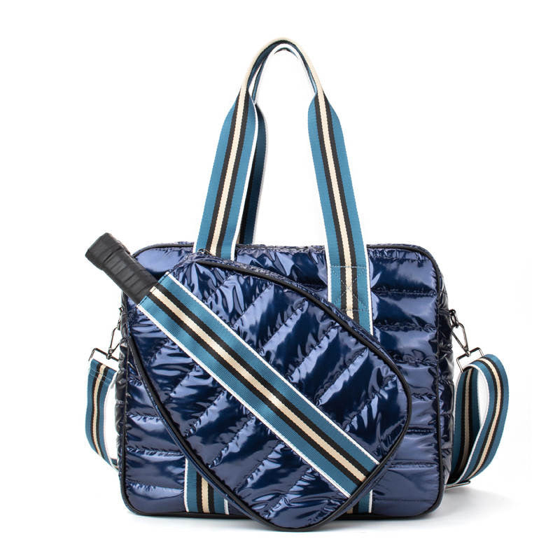 Quilted Puffer Pickleball Bag Navy Blue