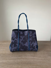 Load image into Gallery viewer, Neoprene Tote Black Camo with Rainbow Racer Stripe
