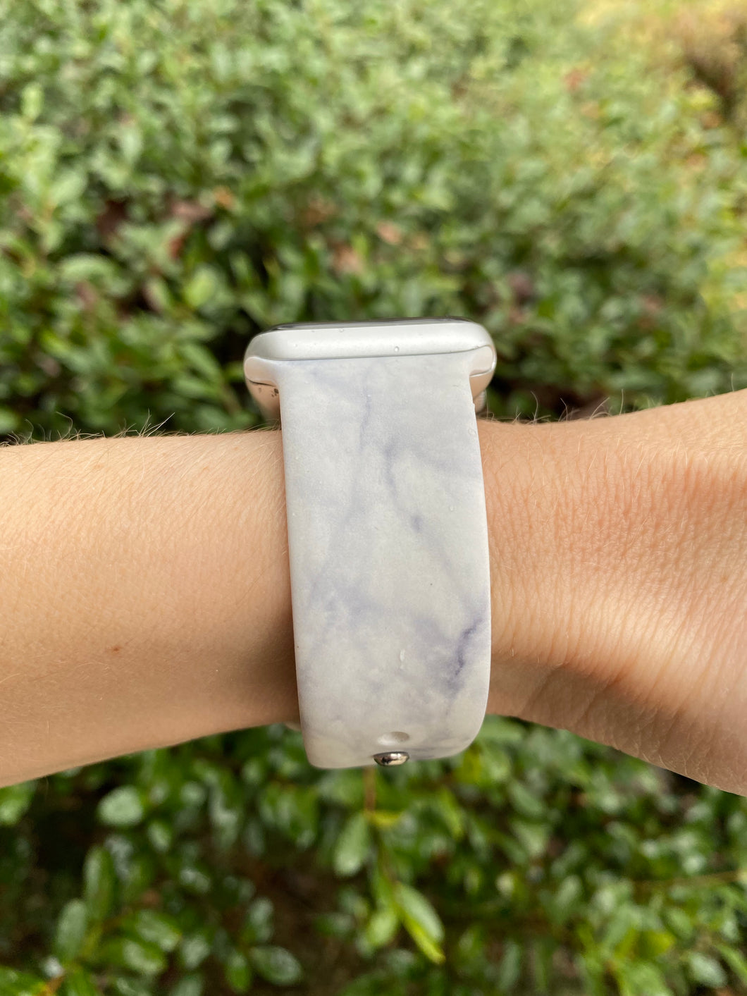 Gray Marble Silicone Band for Apple Watch