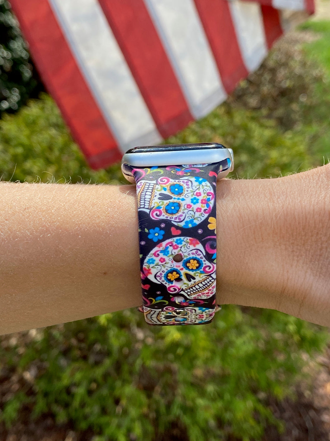 Sugar Skull Silicone Band for Apple Watch