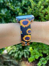 Load image into Gallery viewer, Black Sunflower Slim Band for Apple Watch
