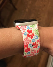 Load image into Gallery viewer, Hawaiian Flowers Silicone Band for Apple Watch
