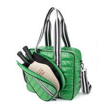 Load image into Gallery viewer, Quilted Puffer Pickleball Bag Kelly Green
