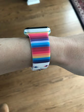 Load image into Gallery viewer, Diamonds and Serape Stripe Silicone Band for Apple Watch
