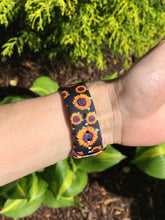 Load image into Gallery viewer, Black Sunflower Silicone Band for Apple Watch
