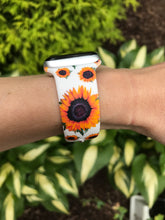 Load image into Gallery viewer, White Sunflower Silicone Band for Apple Watch
