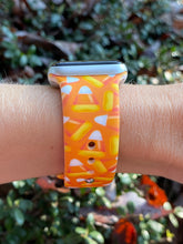 Load image into Gallery viewer, Orange Candy Corn Silicone Band for Apple Watch
