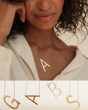 Load image into Gallery viewer, Sideways Initial Necklace
