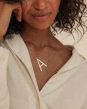 Load image into Gallery viewer, Sideways Initial Necklace
